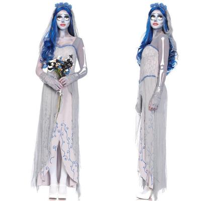 China Hot Selling Cosplay Dress Set Wholesale Halloween Girls Ghost Bride Costume High Quality Skeleton Bride Costume Corpse Bride Costume for sale