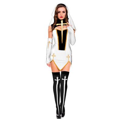 China Wholesale Nun Set Sexy Women's Christian Missionary Fancy Dress Sexy Bad Habit Costume for sale