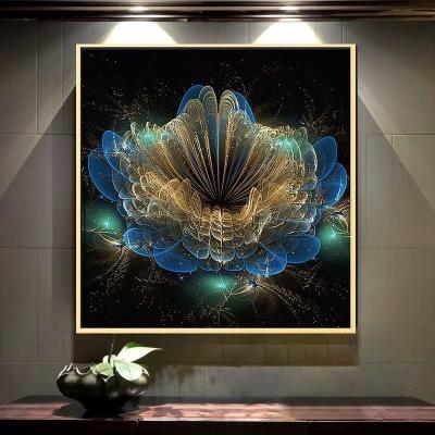 China New European Simple Modern Eco-friendly Abstract Flower Dot Stickers Custom Decorative Painting 5D Diamond Painting Full Of Diamonds for sale