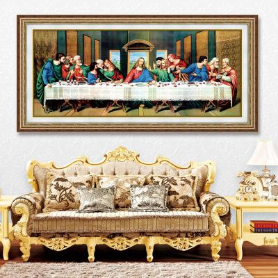 China Eco-friendly The Last Supper Room Large Full Diamond Custom Decoration Painting DIY 5D Diamond Painting Living Room Dining for sale