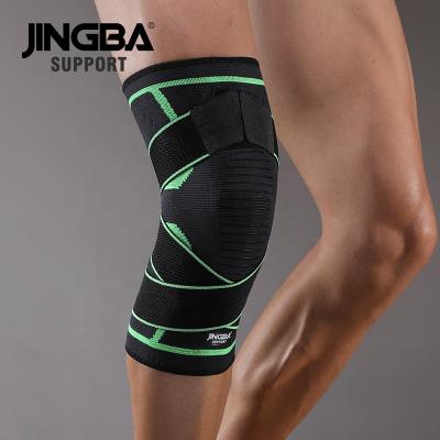 China Ensure Protection Sports JINGBA SUPPORT Band Fit Trainers Elastic Knee Guard Support Knee Spring 2167A Protective Wrap for sale