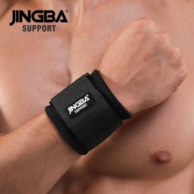 China JINGBA Adjustable Elasticity SUPPORT 0008 Black Compression Wrist Support Bands Gym Fitness Wrist Wraps For Trainers for sale