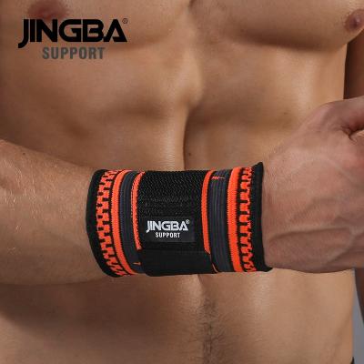 China Adjustable Elasticity JINGBA SUPPORT 5017B Avoid Injuries Wrist Support Straps Sports Training Protective Wrist Pads for sale