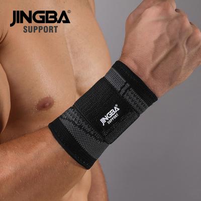 China Universal JINGBA BACK 8017 Protective Wrist Sweat Band Nylon Wrist Guards Pads With Logo Customized for sale