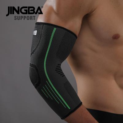 China Universal JINGBA SUPPORT Soft Elbow Brace Gym Weightlifting Bodybuilding Workout Elbow Protector 9037A for sale