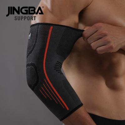 China Elasticity JINGBA SUPPORT 9037B Elbow Brace Wraps Arm Sleeve Breathable Fashionable Designed Thick Protective Elbow Pads for sale