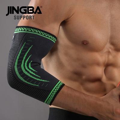 China Sports JINGBA Workout SUPPORT 6037A Elbow Wrap Support Nylon Training Power Fitness Elbow Support Lifting Brace for sale