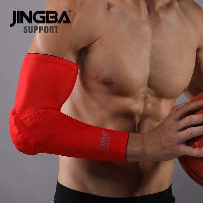 China Ensure Protection Sports JINGBA SUPPORT 1024B Customized Nylon For Gym Weightlifting Power Elbow Wrap Straps Elastic Lifting Brace for sale