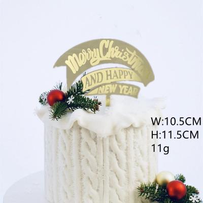 China Arcylic Acrylic New Arrival Christmas Cake Decoration Merry Christmas Cake Topper for sale