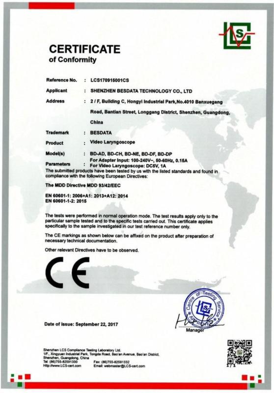 CE - Shenzhen Besdata Technology Co., Ltd.