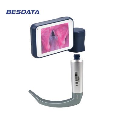 China Anesthesia Intubation BESDATA Reusable Video Laryngoscope USB EMS Portable Video Laringoscopio with 6 Metal Stainless Steel Handheld Blades for sale