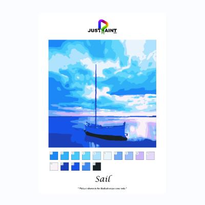 China Can Be Customized Popular DIY Sailing Oil Painting From Photo By Numbers For Kids Children Room Easy To Paint By Christmas Gift 25*25 Global Drop Shipping paint for sale