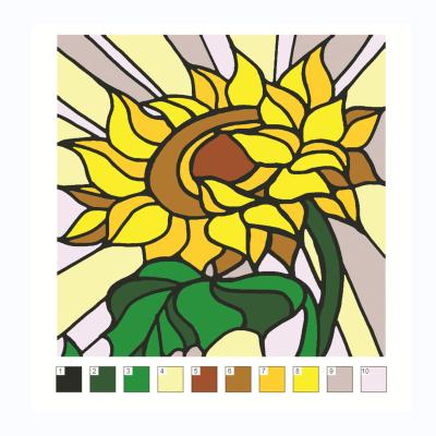 China Can Be Customized Wholesale Sun Flower DIY Oil Painting From Photo By Numbers Kits For Room Children Kids Gift Painting By Global Drop Shipping paint 25*25 for sale