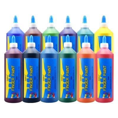 China Beginner non-toxic and washable 500ml watercolor paint finger paint for kids and biginner for sale