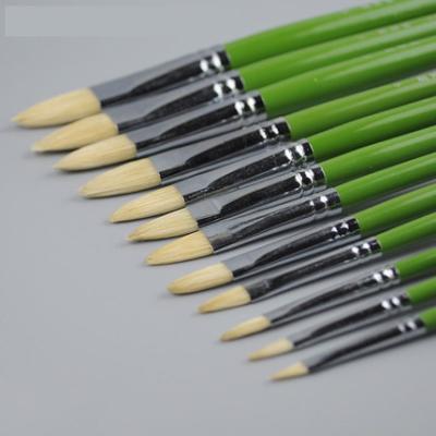 China Xiedetang 515 Hog Bristle Brush Acrylic Number Set Watercolor Gouache Oil Painting Dual for sale