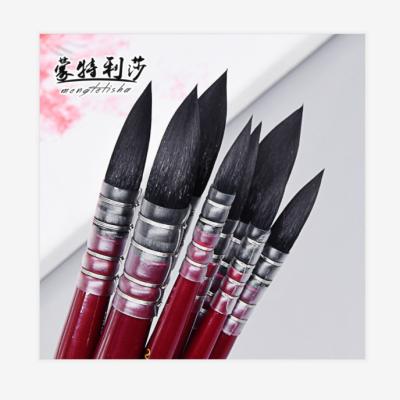 China Watetcolor Painting Mengtelisha 3# Acrylic Paint Brushes Kits Professional Artist Watercolor Oil Painting Brushes For Adult Wholesales for sale