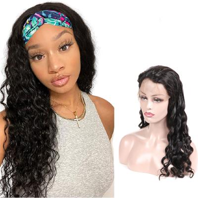 China Hot Selling Deep Wave Lace Front Wig Human Hair Silky Straight Wave Wigs For Black Women for sale