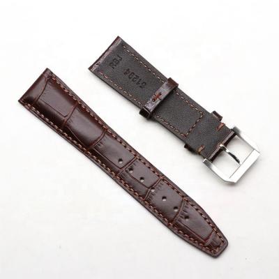 China Comfortable Custom Hot Sale Mens 44mm Length 38mm 40mm 42mm Logo Genuine Leather Watch Band For Apple Watch for sale