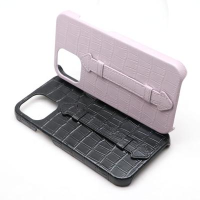 China Shockproof Shockproof Genuine Leather Cell Phone Case For iPhone 12 Max Pro Crocodile Case Leather Cover for sale