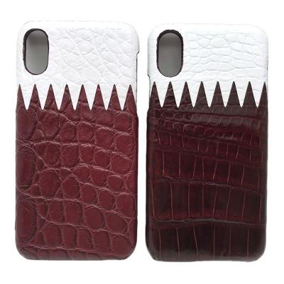 China Odian Jewelry Crocodile Country Qatar Flag Shockproof Genuine Leather Phone Case Customized Phone Case for sale