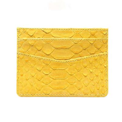 China Slim and lightweight genuine python leather card holder wallet high grade python leather bag card for gift for sale