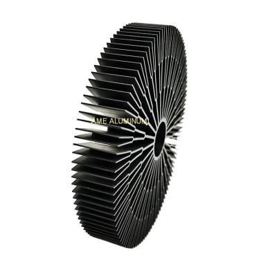 China Custom Anodized Round Aluminum Heatsink For Led Light en venta