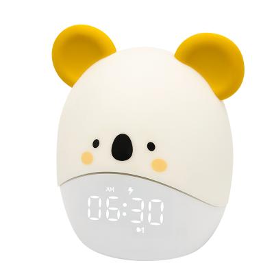 China Antique Style Animal Party Alarm Clock Cartoon LED Digital Bedside Clock Kids Alarm Clock Gift Night Light for sale