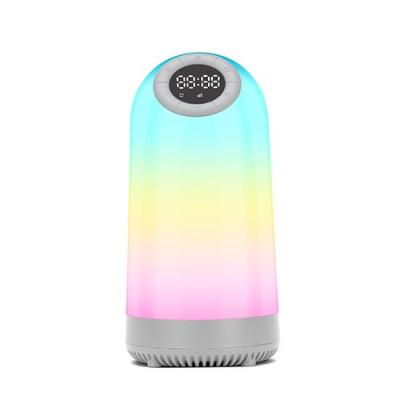 China Modern Sunrise Alarm Clock Wake Up Night Light Digital Clock with Wireless Speaker Nature Sounds 256 Full Color Sleeping Night Lamp for sale