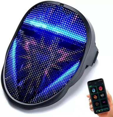 China About 12 Hours Mobile Phone LED Mask APP Light Up Programmable LED Message Mask For Halloween Party Event for sale