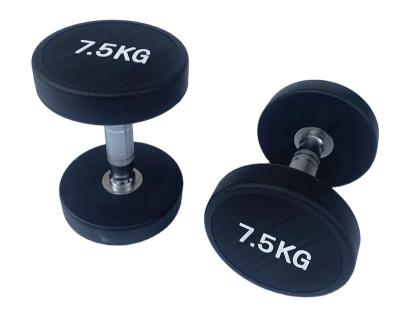 China Dumbbell Cast Rubber Covered Barbell and Dumbbell Set Small Dumbbells Fitness Around Dumbbell for sale