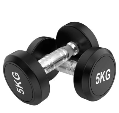 China Gym Equipment Rubber Covered Dumbbell Adjustable Dumbbell Set Cheap Dumbbell Set On Sale for sale