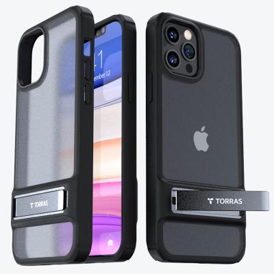 China Waterproof TORRAS MarsClimber Series 2021 For iPhone 13 Pro Translucent Matte Soft Bumper Shockproof Business Mobile Phone Kickstand Cases for sale