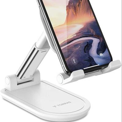 China TORRAS Adjustable Foldable Cell Phone Stand For Desktop Ultra-Portable Adjustable Phone Holder For Office/Home Compatible For iPhone Samsung for sale