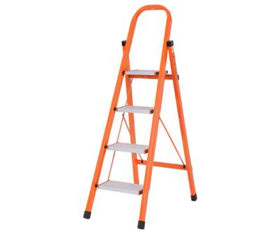 China 4 Step Folding Ladders Iron Household Safety Steel Ladder for sale