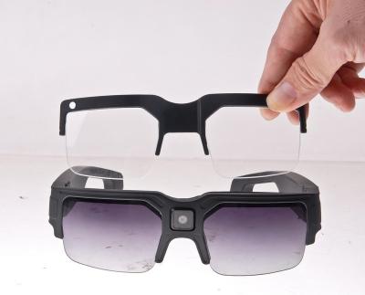 China Waterproof / Waterproof Fashionable A03 Smart Face Detecting Outdoor Spy Sunglasses With Hidden Camera For Security Surveillance for sale