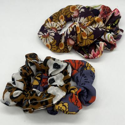 China Decorations Spring 2023 flower style lady chiffon pig scrunchies wash face decoration for sale