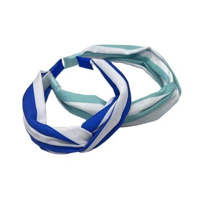 China Hair Decoration Korean-style striped fabric trend daily carry ladies hair band hair accessories for sale