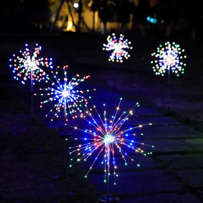 China Halloween/happy birthday/Christmas 300LED Outdoor Solar Garden Fireworks Light DIY Landscape Light Pedestrian Path Backyard Christmas Decoration for sale