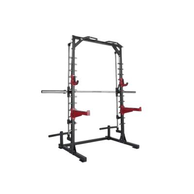 China Indoor Fitness Equipment Smith Machine Trainer Business With Half Frame Barbell Rack Stand Up Bench Press Squat Rack for sale