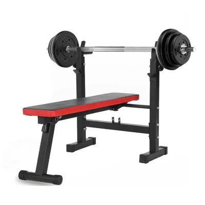 China Multifunctional Folding Salon Press Bench Rack Weightlifting Bed Barbell Set Barbell Bed Barbell Set Squat Rack Folding for sale