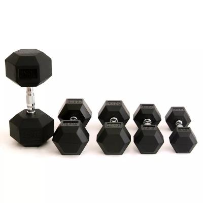 China China Factory Universal Hex Dumbbell Wholesale LB/KG High Quality Rubber Coated Hex Dumbbell for sale