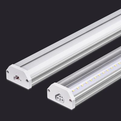 China ETL Linkable Residential DLC TUV SAA T5 Led Linear Light Fixture 4Ft 8ft 30W 60W Dimmable T5 Led Integrated Double Tube Lights for sale