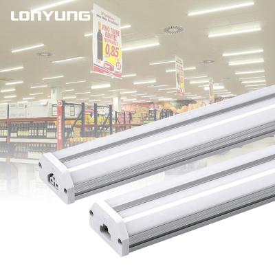 China Seamless & No Connection Lonyung Dark Aluminum Integrated Linkable Tubi Integrated Fixture 18w 20w 36w 60w Linear Double t5 Led Tubes Light for sale