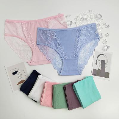 China Japanese style women's panties breathable lingerie factory direct sales lace up mid-waist women's panties for sale