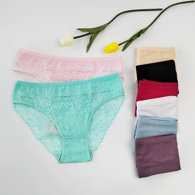 China Breathable fashionable underwear is comfortable breathable pure cotton briefs lace up sexy lady underwear vitality girl underwear for sale