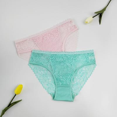 China Breathable High Quality Cotton Underwear For Girls And Lace Up Sexy Briefs For Women for sale