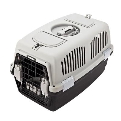 China Amazon Pet Travel 2022 New Plastic Air Pet Carrier Viable Hot Cheap Portable Goods Carry Small Animals for sale