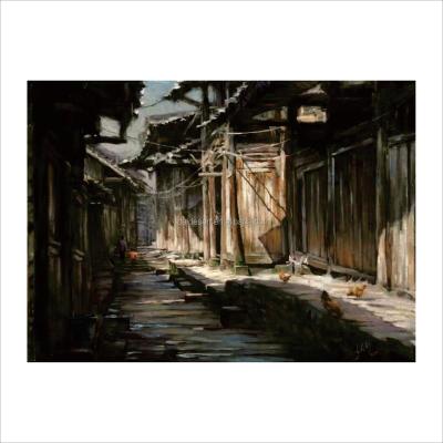 China New Classical/Postmodern Crystal Chinese Ink Celain Paintings Painting Classical Architecture for sale