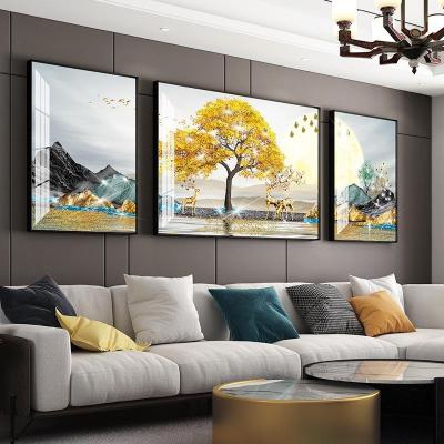 China New Classical/Postmodern Prints Outlined Abstract Black Original Box Frame Style African Hot Sale Wall Art 3 Panels Painting Canvas Posters Decor for sale