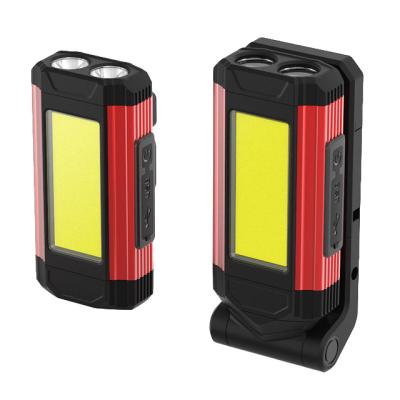 China Emergency Best Selling High Quality Multifunction USB Rechargeable LED Flashlight COB Foldable Work Light for sale